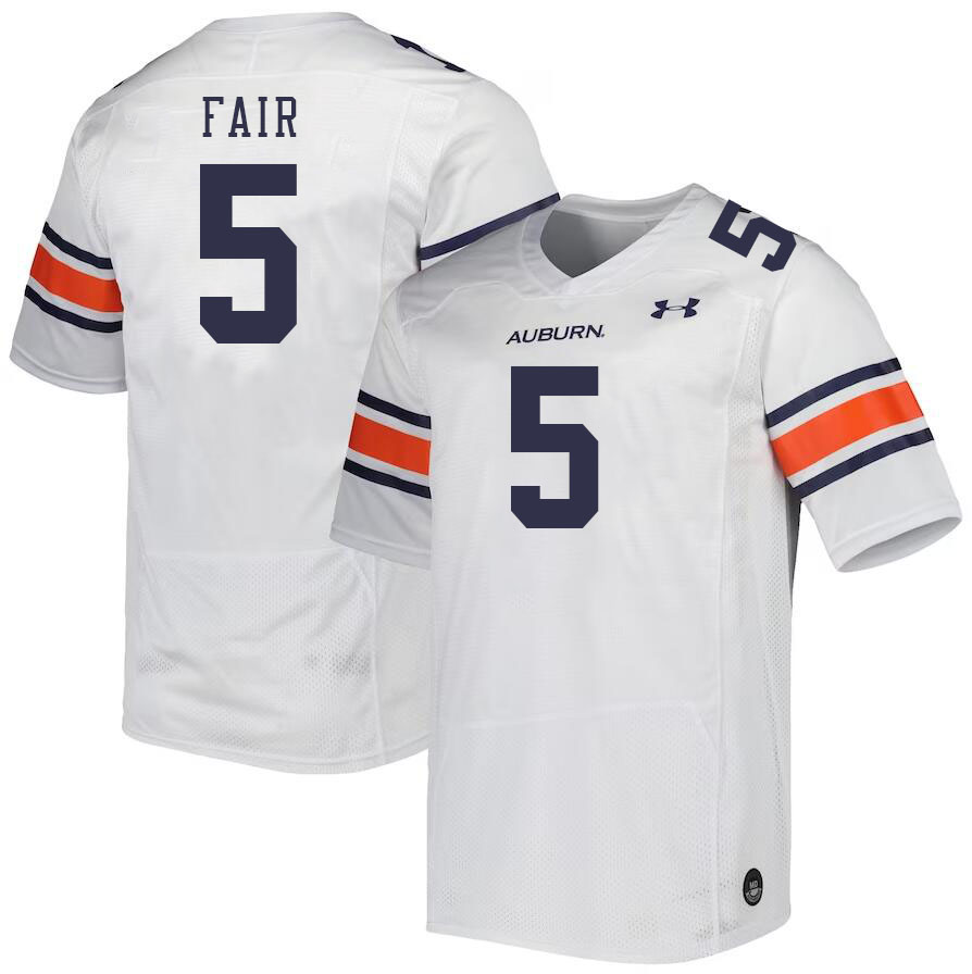 Men's Auburn Tigers #5 Jay Fair White 2023 College Stitched Football Jersey